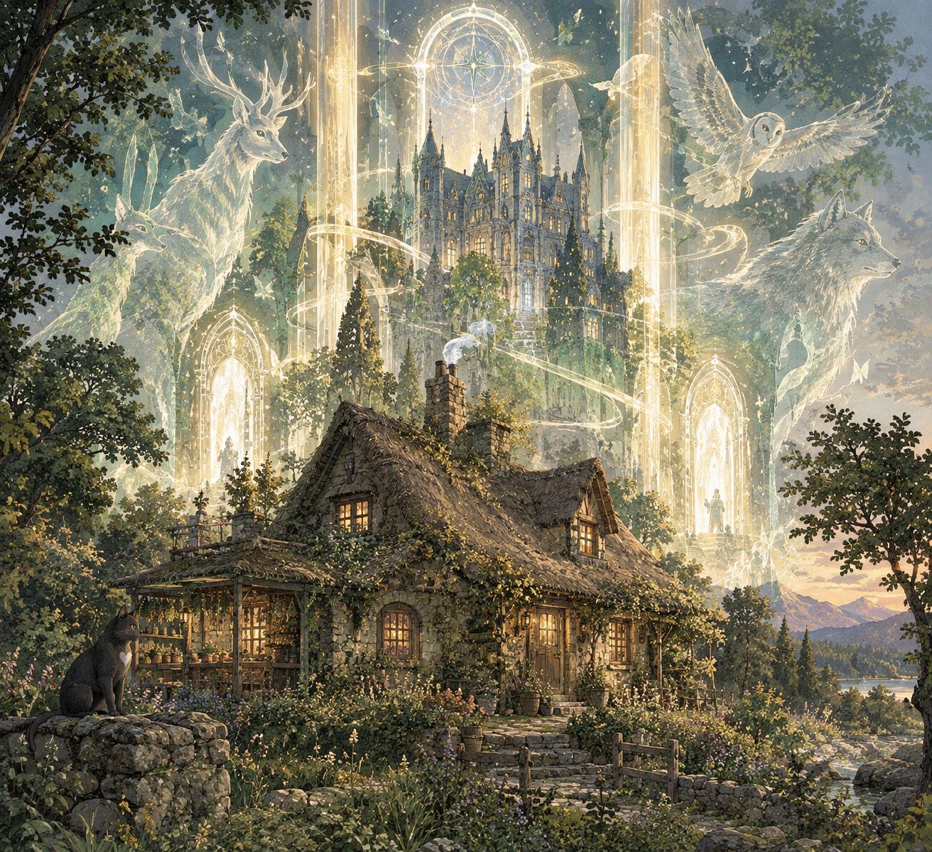 La chaumière d'une sorcière et sa dimension énergétique